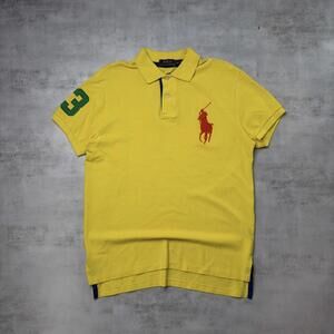Y2K Yellow Polo Ralph Lauren Big Pony Polo Shirt